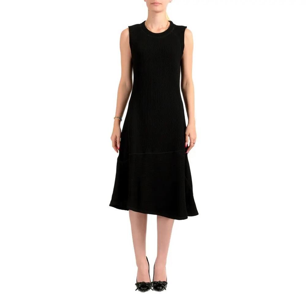 Hugo Boss Women's "Esaka" Black Sleeveless Knitted Fit & Flare Dress Womens XS